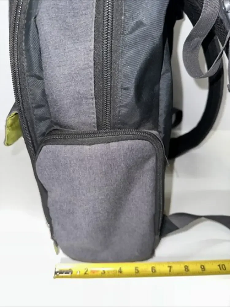 Eddie Bauer Diaper Bag Backpack‎ Unisex Gender Neutral Charcoal Gray/Green -EUC